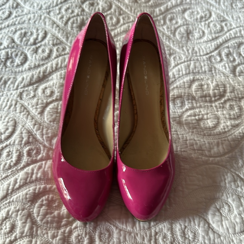 Bright Pink Patent Pumps 9W